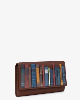 Yoshi Leather Bookworm Brown Leather Hudson Purse #4